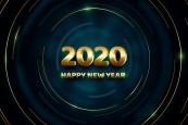 2020年新年科技感背景矢量