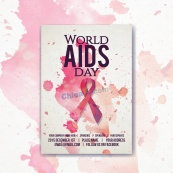 世界艾滋病日海报矢量