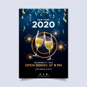 2020年跨年派对海报设计矢量
