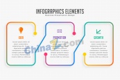 三步信息图表模板免费矢量