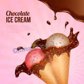 美味冰淇淋广告矢量素材