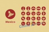 墨西哥元素图标矢量设计