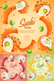 日式寿司矢量海报设计