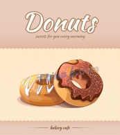 面包店甜甜圈广告海报设计