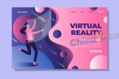 VR矢量场景插画宣传