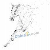 创意粒子奔跑的马矢量
