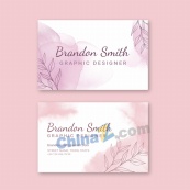 抽象水彩名片模板设计