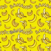 卡通手绘香蕉矢量背景图
