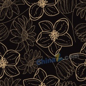 金色花卉底纹背景图