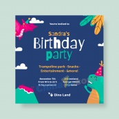 生日派对邀请卡模板设计
