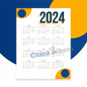 2024日历模板矢量素材下载