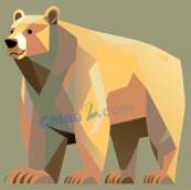 个性北极熊矢量插画设计