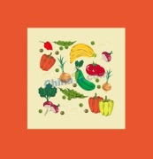 色彩斑斓蔬菜水果素材矢量
