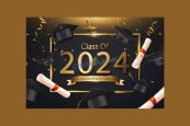 2024毕业季毕业典礼矢量模板