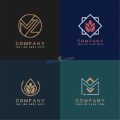 企业标识logo设计矢量模板