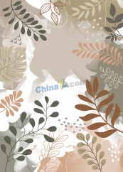 春意盎然现代植物插画矢量背景