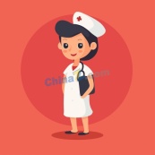 可爱护士形象矢量图矢量素材