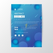 蓝色抽象科技商务宣传矢量模板