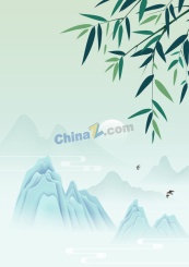 抽象极简中国风海报矢量背景