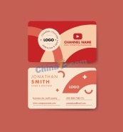 动态曲线几何名片设计矢量模板