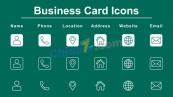 商务名片信息图标合集矢量模板