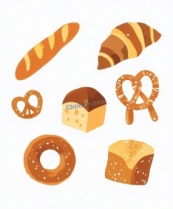 烘焙面包坊矢量风格烘焙插图