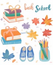 手绘返校季开学季矢量素材