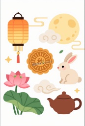传统中秋元素合集矢量素材