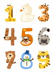 可爱动物数字创意合集矢量素材