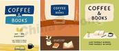 手绘文艺书本咖啡海报矢量素材