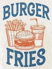 美式复古手绘汉堡海报矢量模板