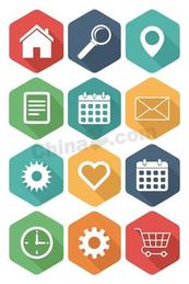 彩色通用功能图标合集矢量素材