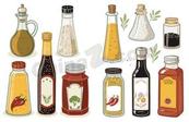 厨房油盐酱醋调料合集矢量素材