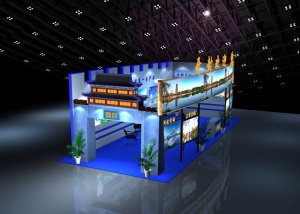 展示厅3D模型效果图
