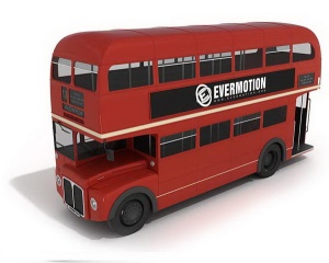 双层巴士3D模型设计