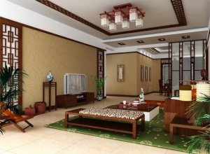 中国古典风格客厅模型