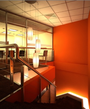 餐厅楼梯间模型设计