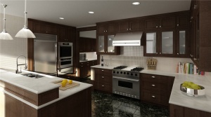 宽敞厨房3D设计模型