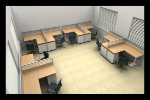 小型办公室3D模型设计