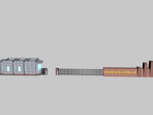 邮电公司大门3D模型