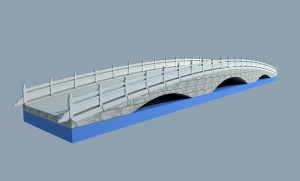 石拱桥3D模型效果图