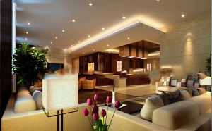 豪华宽敞客厅模型设计