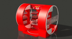 可乐罐子陈列柜模型