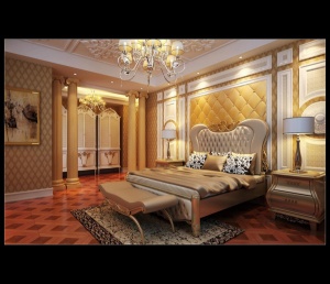 欧式古典卧室模型