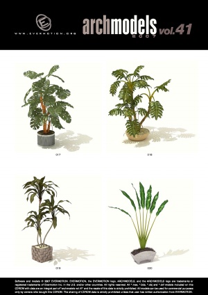 绿色植物盆栽3D模型