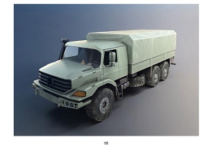 3D军用货车模型