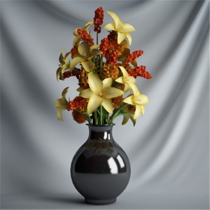 花瓶插花3D模型