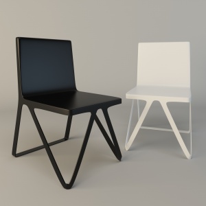 黑白色椅子模型