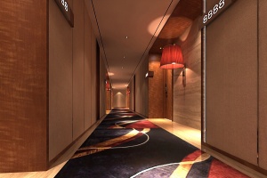 酒店走廊过道模型效果图