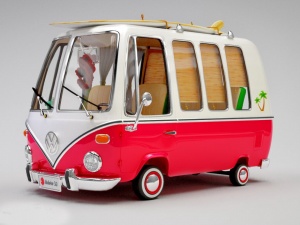 复古红色巴士3D模型